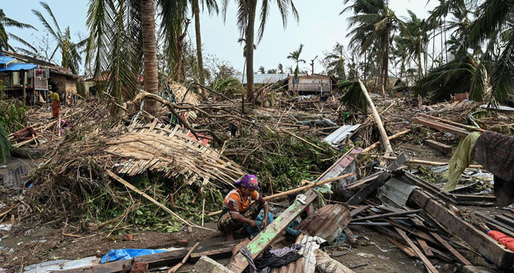 ঘূর্ণিঝড় মোখায় মিয়ানমারে নিহত ১৪৫ হন : জান্তা